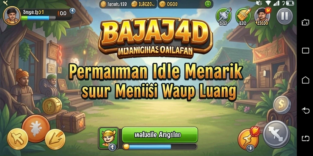 Tampilan gameplay yang menarik dalam BAJAJ4D dengan karakter yang bekerja secara idle.