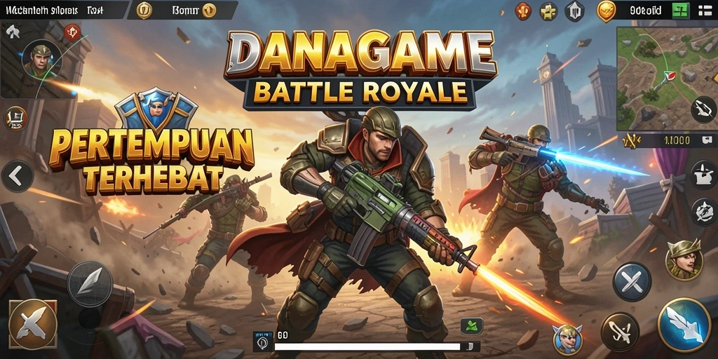 Tangkapan layar menunjukkan pertempuran intens di medan perang DANAGAME.