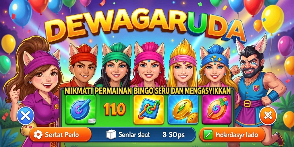 Screenshot DEWAGARUDA menunjukkan gameplay Bingo yang seru dan interaktif.