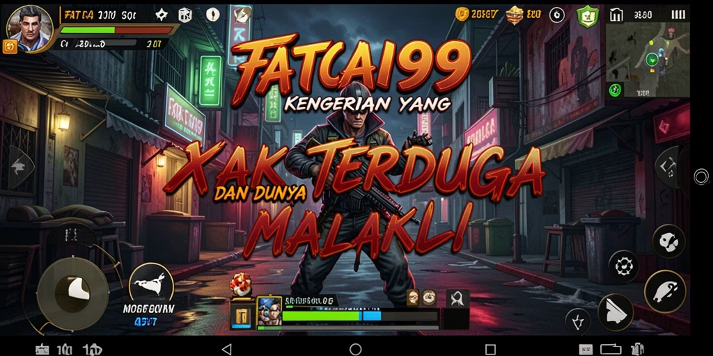 Screenshot menunjukkan momen menegangkan di FATCAI99 dengan suasana kelam.