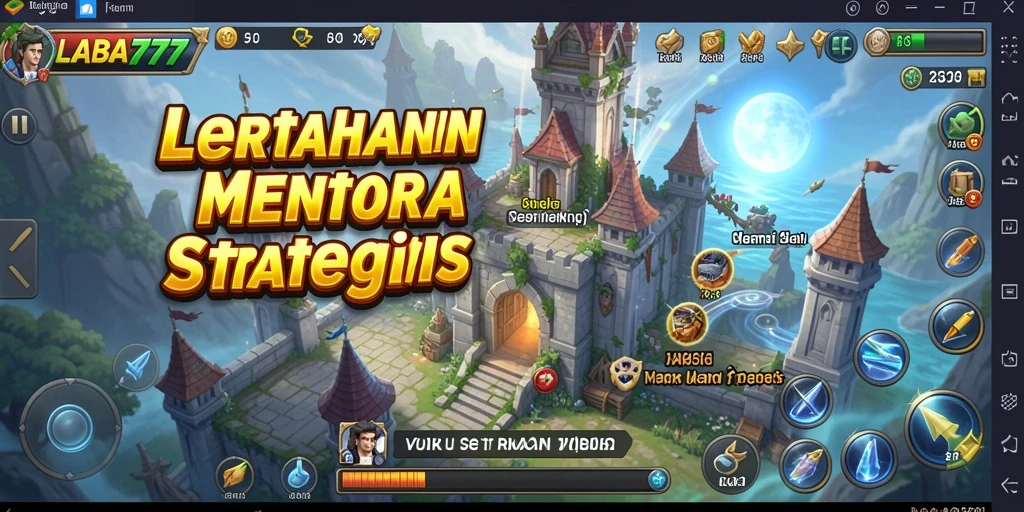 Screenshot utama LABA777 menampilkan aksi menara pertahanan yang mendebarkan.