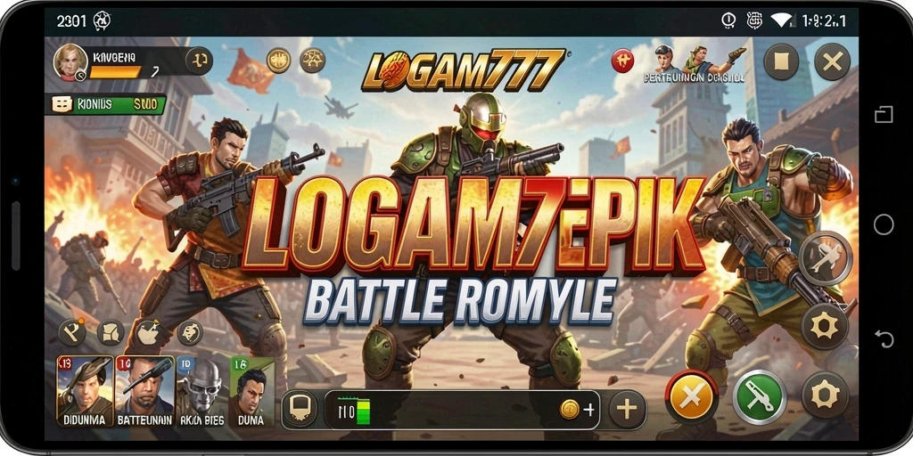 Tampilan gameplay seru di dunia pertarungan Battle Royale.