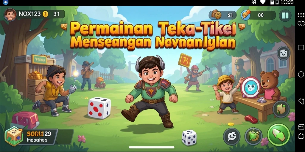 Tampilan menarik gameplay Puzzle di NOX123 yang menantang.