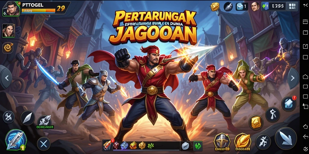 Gameplay PTTOGEL yang penuh aksi dalam pertarungan seru.